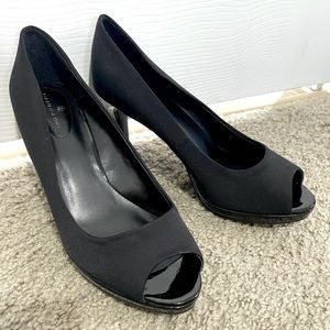8.5 Black Bandolino Peep Toe Pumps